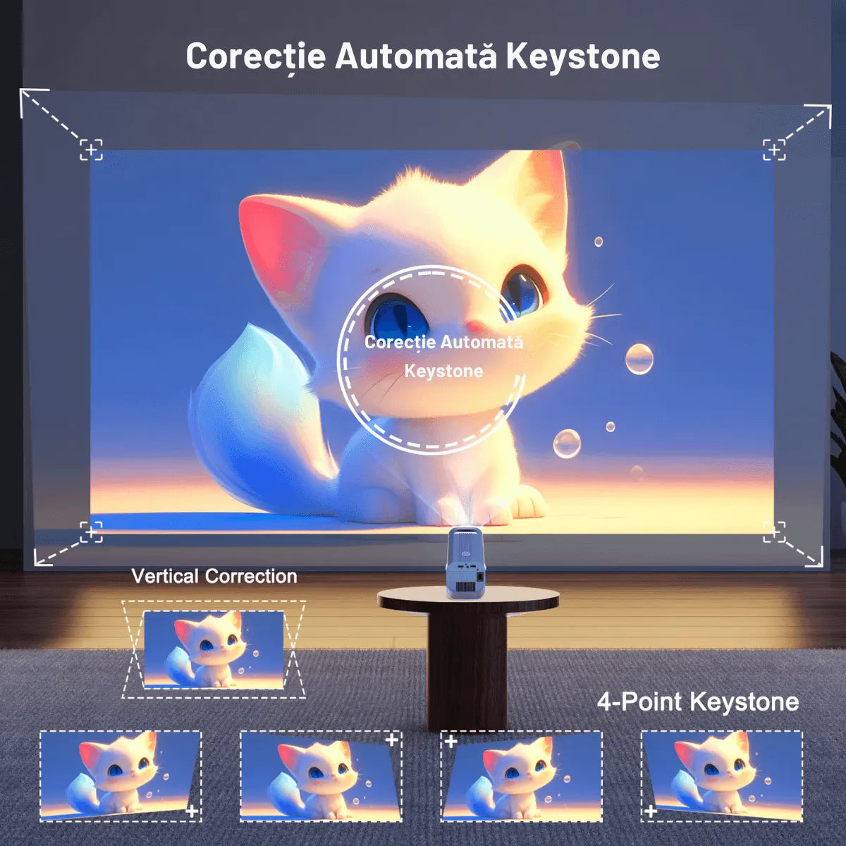 Videoproiector portabil Cinevo CVO‑G1 – Cinema acasă, 4K UHD, Android 11