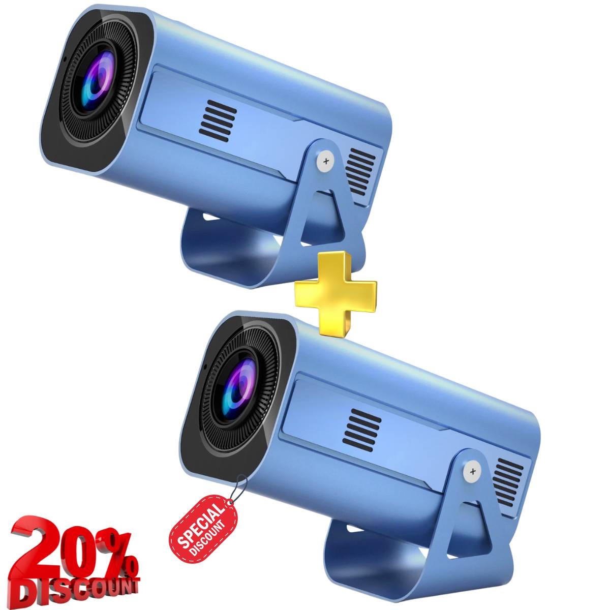 Pachet 2x Videoproiector portabil Cinevo CVO‑G1 – Cinema acasă, 4K UHD, Android 11