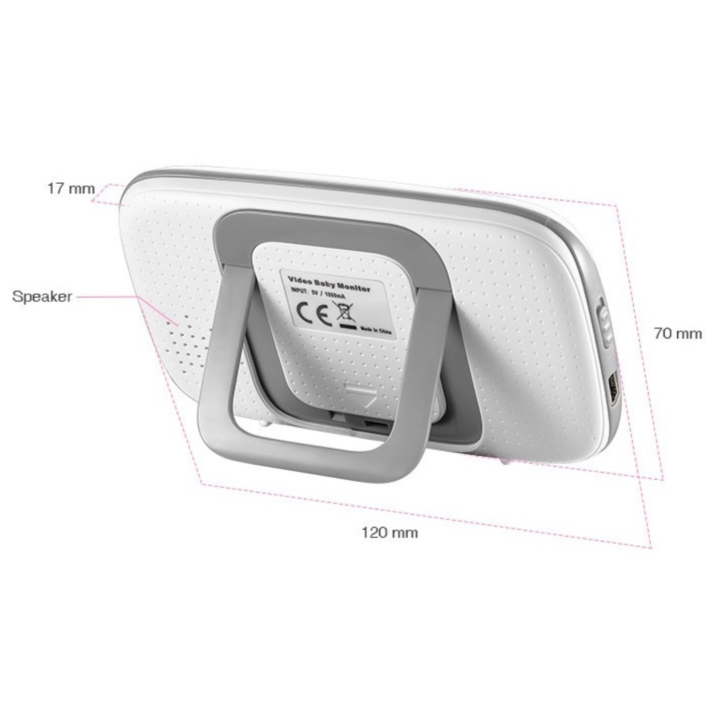 Baby Monitor Cinevo SleepGuard® Pro 720p – Cameră Video HD 3.5”, Comunicare Bidirecțională, Vedere Nocturnă, Senzor Temperatură, Baterie 2000mAh